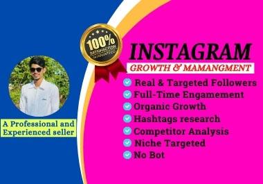 I will do instagram marketing and management for orga...