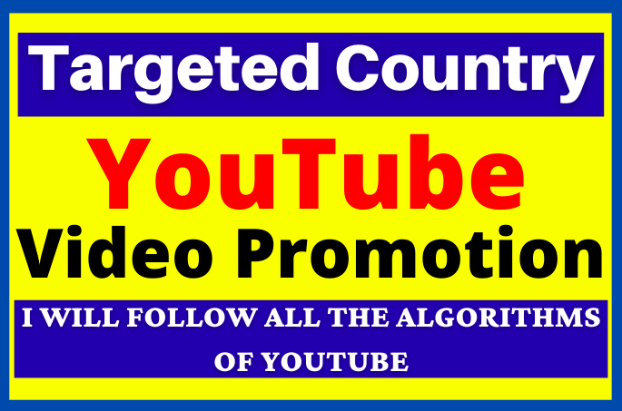 I Will do Targeted All Country YouTube Video Promotio...