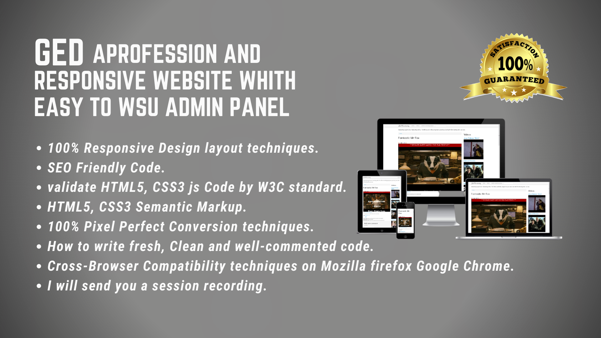 I will design professional Responsive landing page wi...
