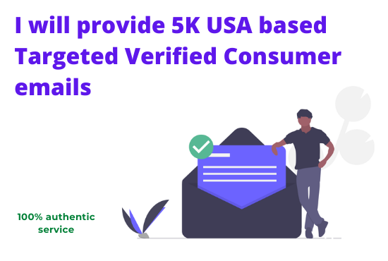 I will provide 5K USA based targeted verified consume...
