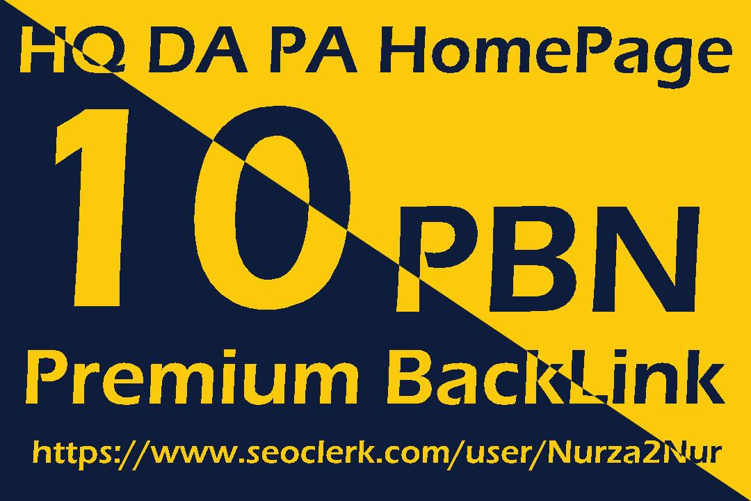 Create HQ DA PA Homepage 10 Premium PBN Backlink for ...