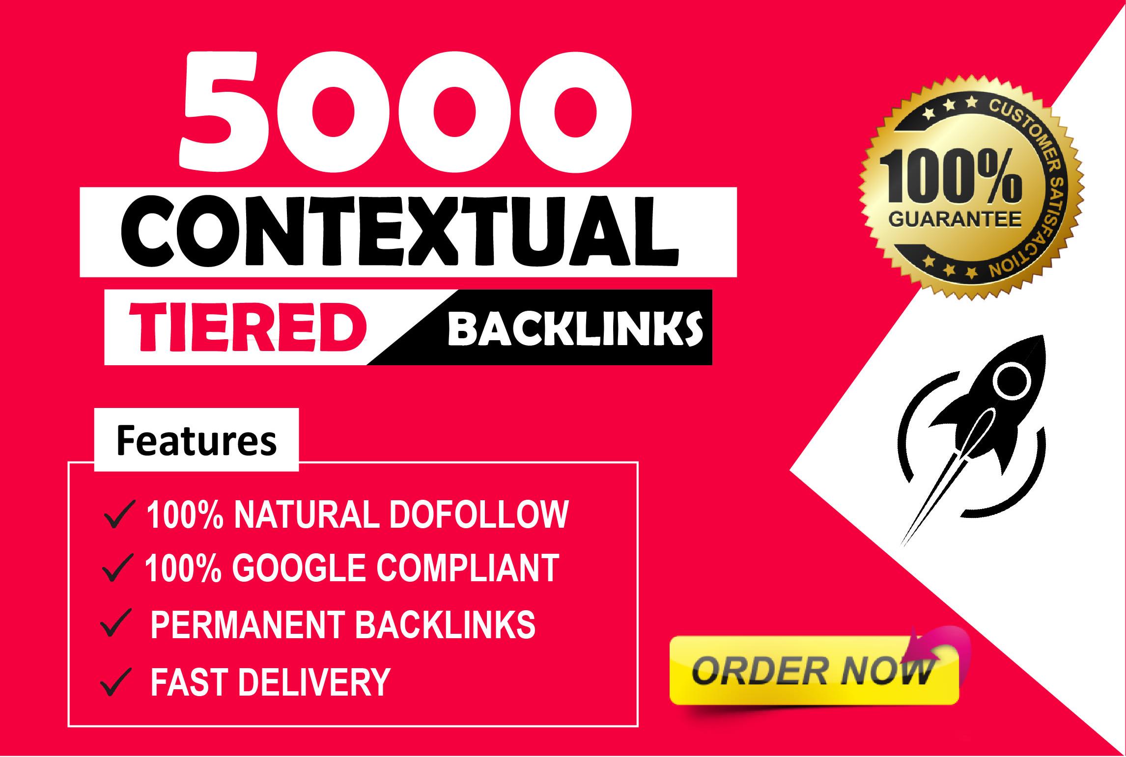create 5000 contextual tiered dofollow backlinks for ...