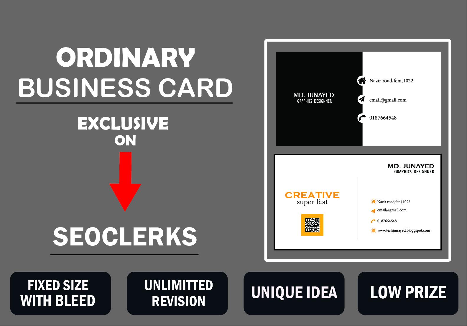 I will make stylish visiting card