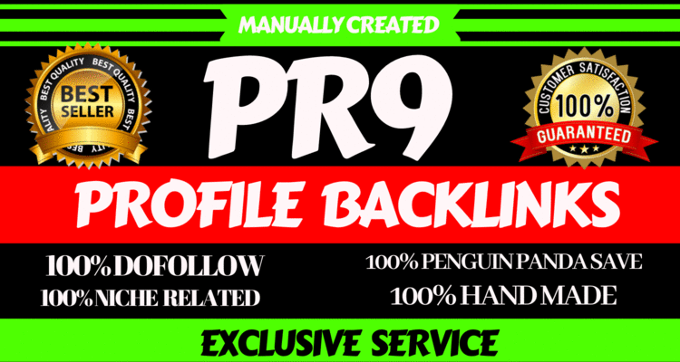 I will do 50 pr9 Dofollow Profile Backlinks