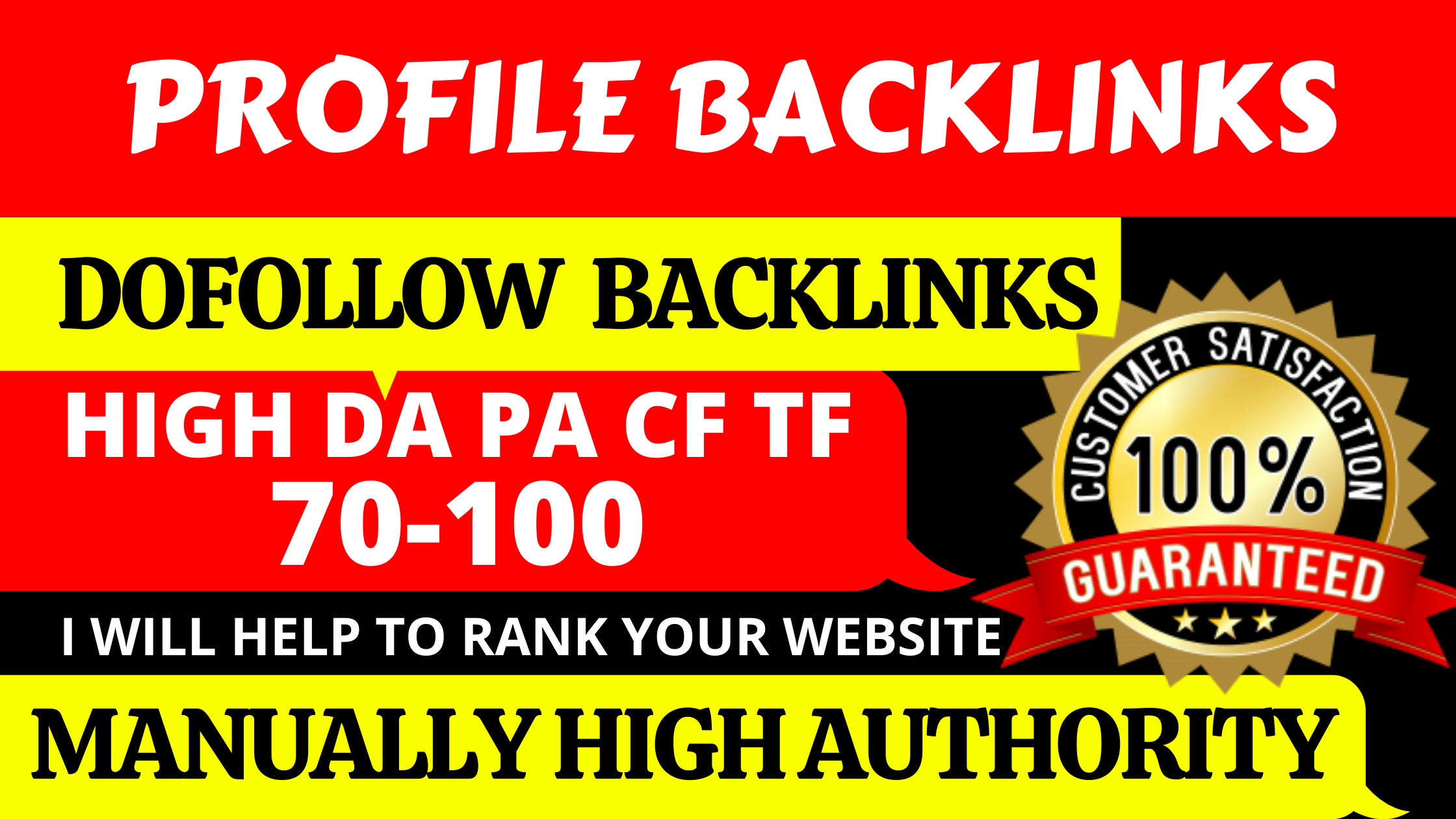 i will do 30+ manually high PR Dofollow profile backl...