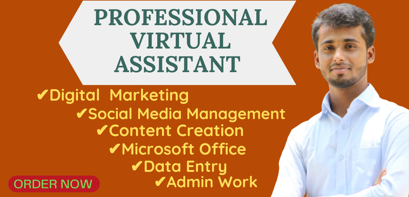 I will be dedicated virtual assistant for your any So...