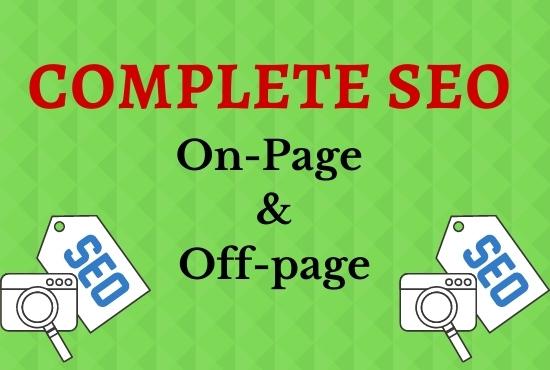 I will do complete SEO of your site to rank 1st page ...