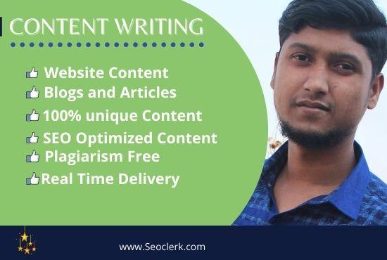 DO 1200 words SEO friendly content writing. Blog writ...