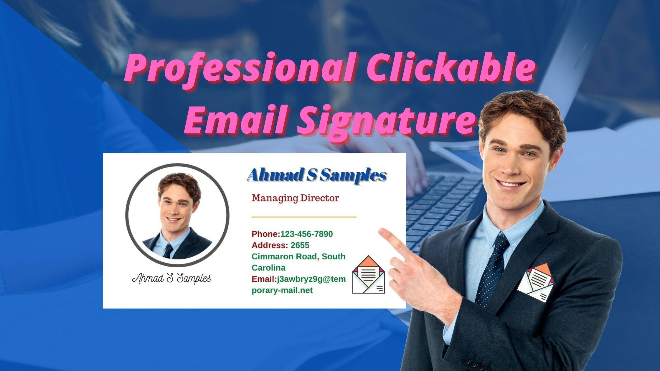 I will design a professional clickable email signatur...