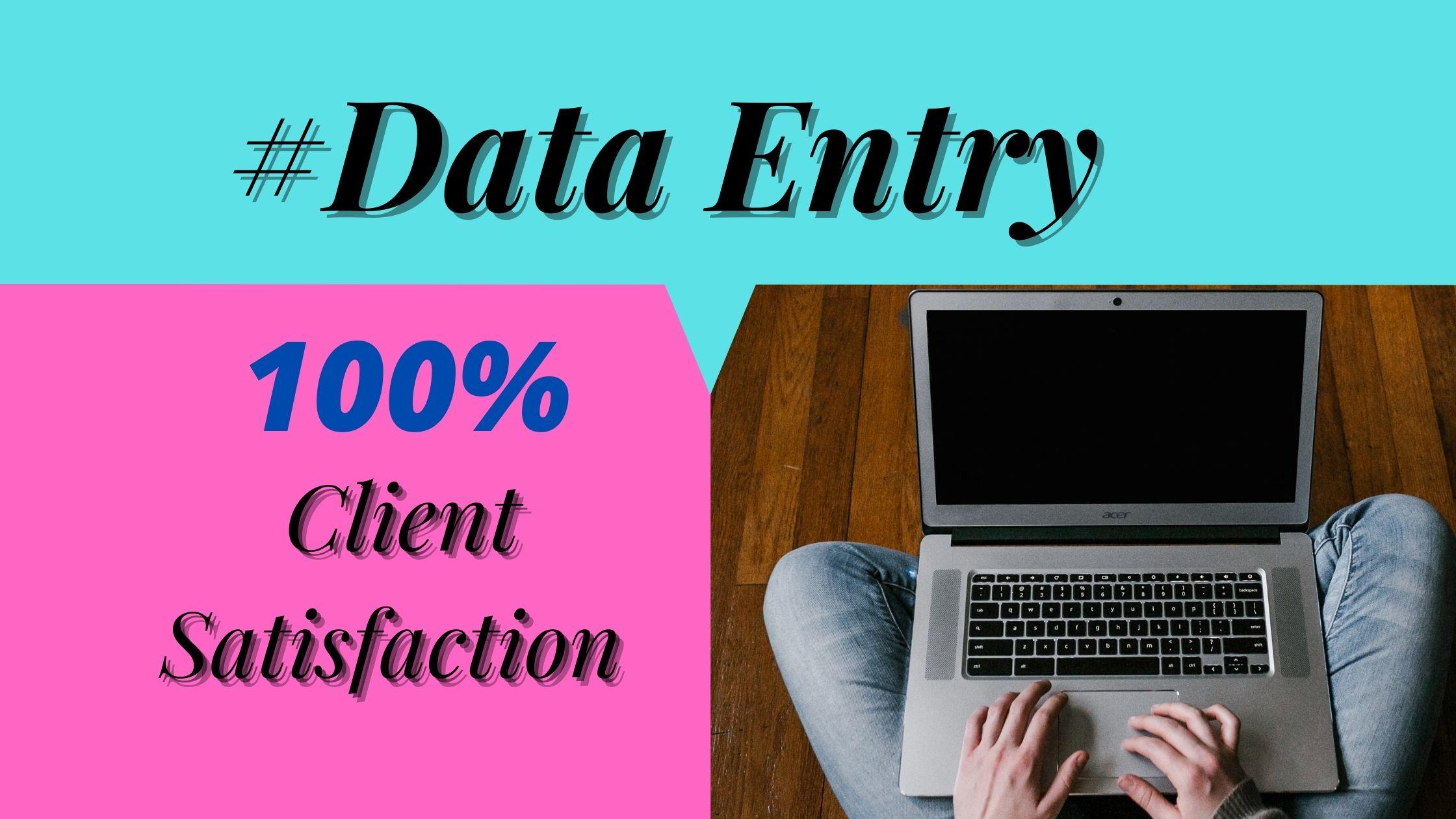We will do excel data entry, copy paste and web rese...