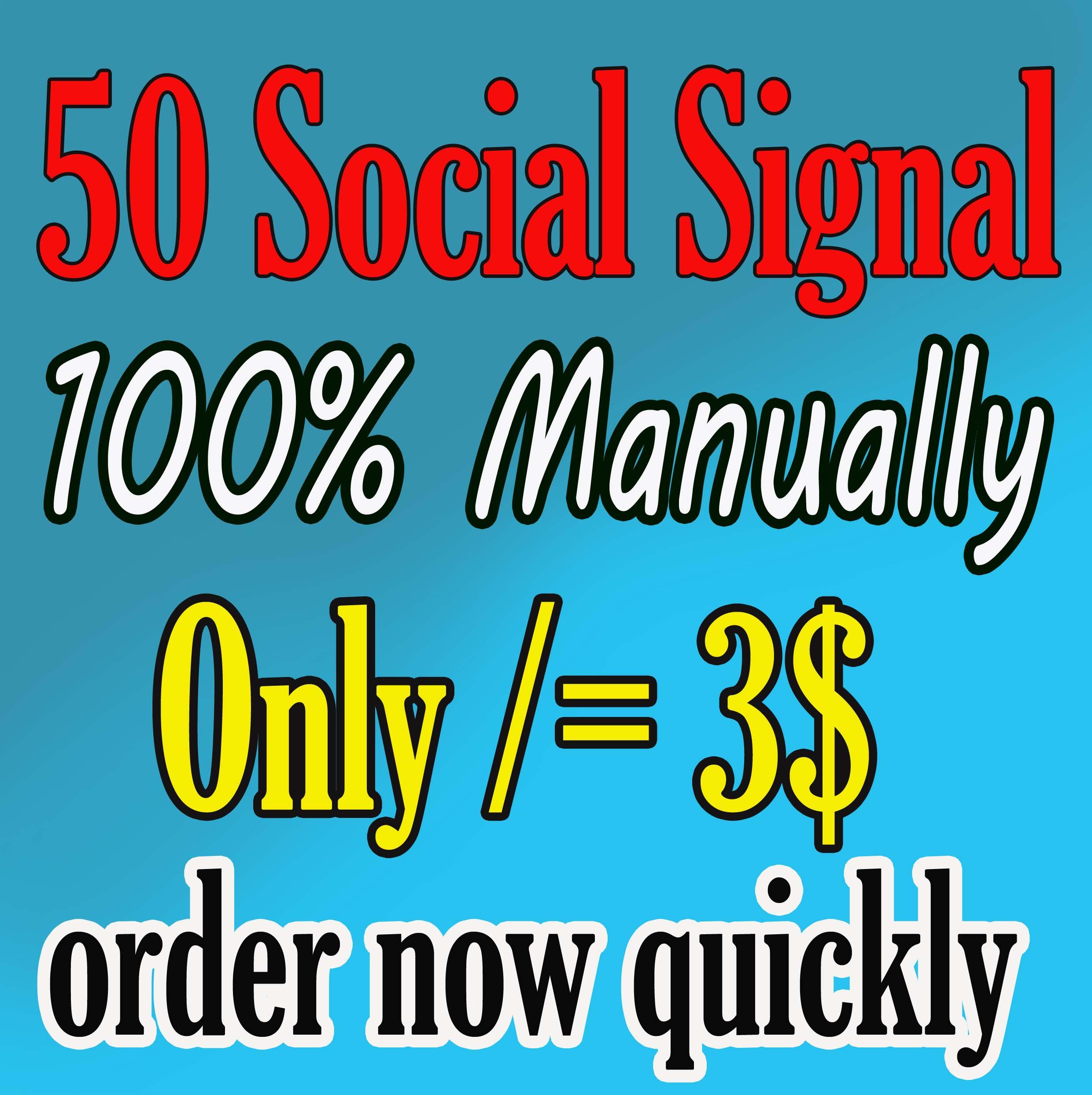 I will do 50 social signals on Facebook, Twitter