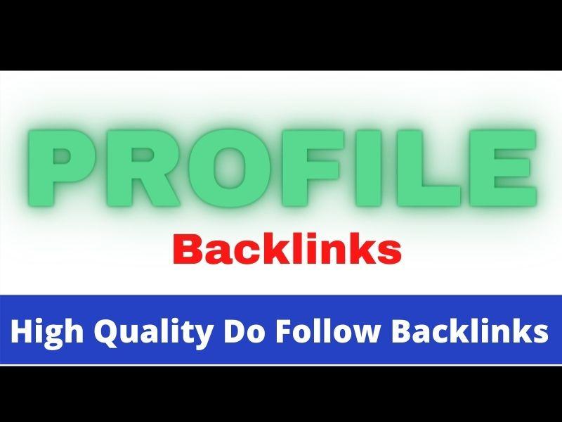 Profile backlink I will do manually 100, SEO Friendl...
