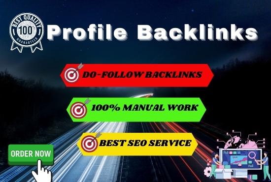 I will do 100 high space authority Profile Backlinks ...
