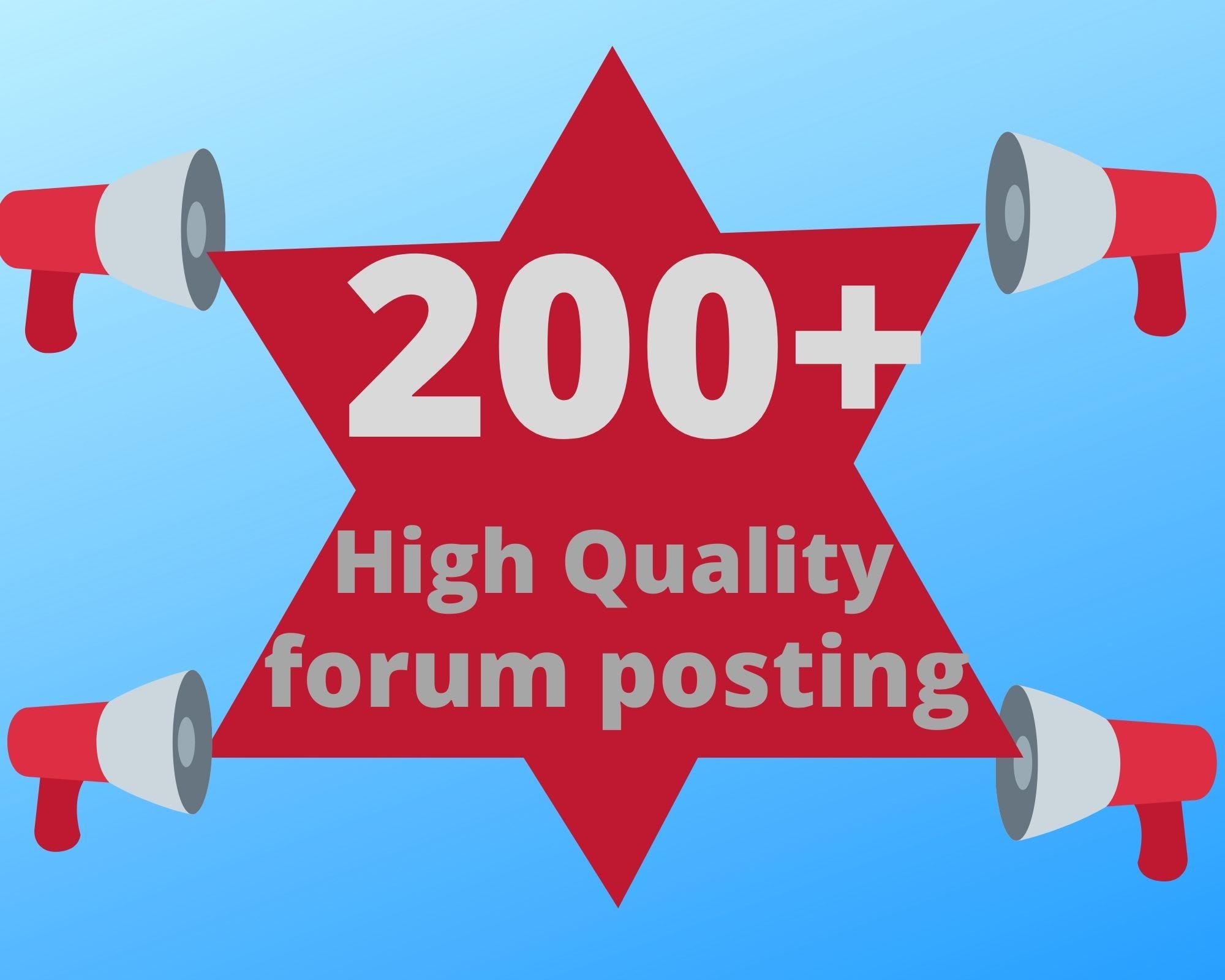 I will do 50 forum posting dofollow SEO backlinks lin...