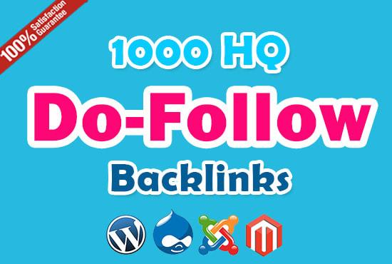 I will make 1000 high authority high DA seo dofollow ...