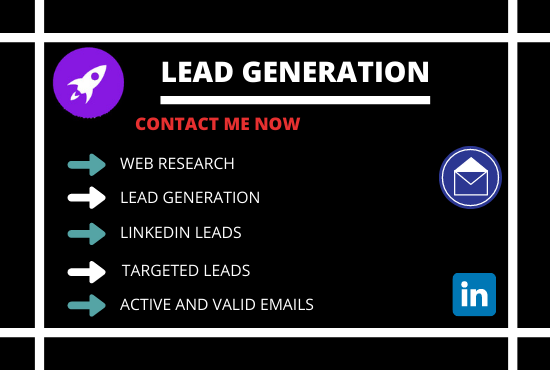 I will do lead generation and web research