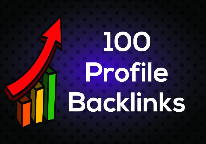 I will give you 100 high authority profile backlinks