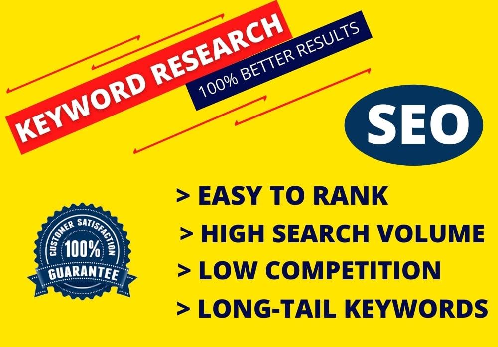 I will do the best SEO keyword research for your nich...