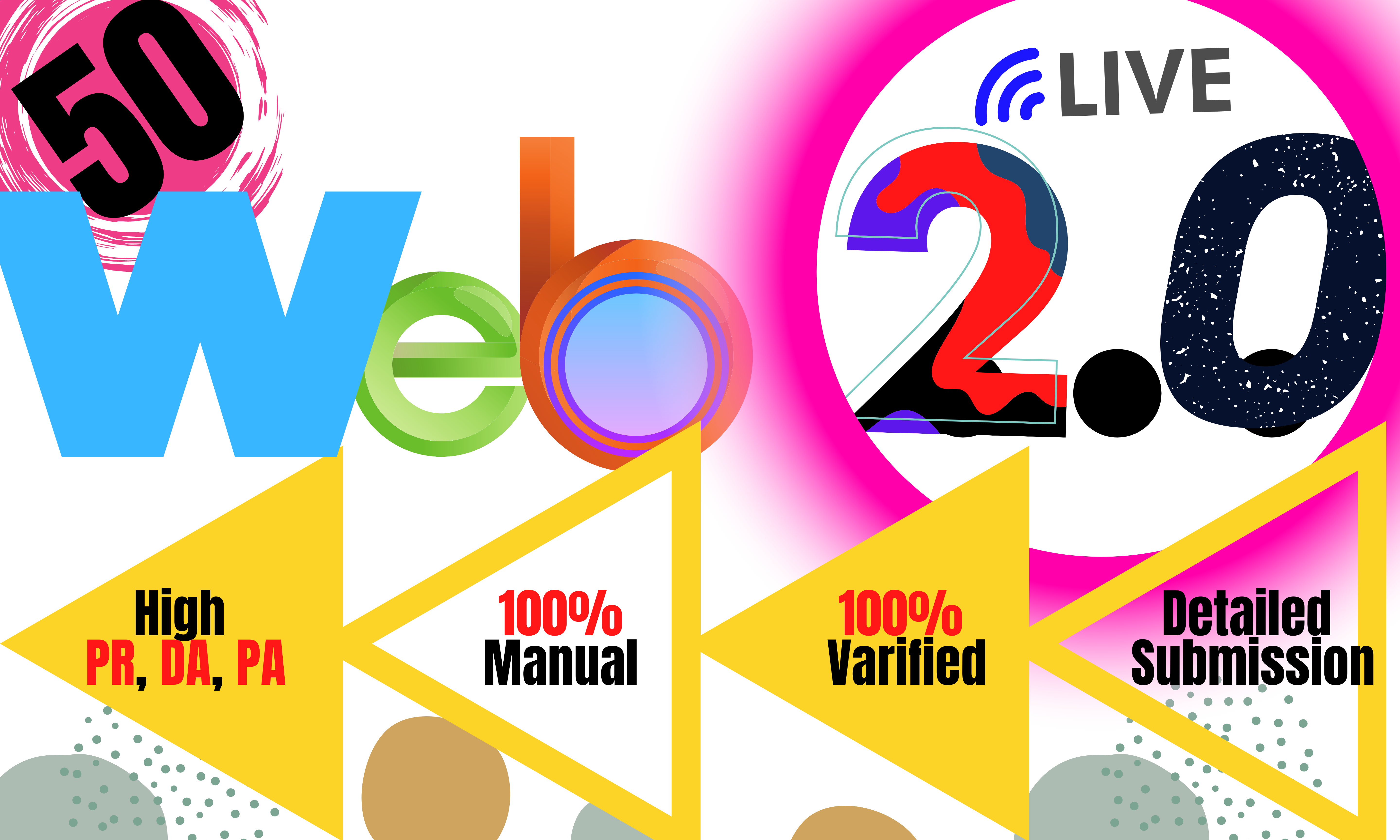 I will do SEO friendly 50 high rank web 2.0 profile b...