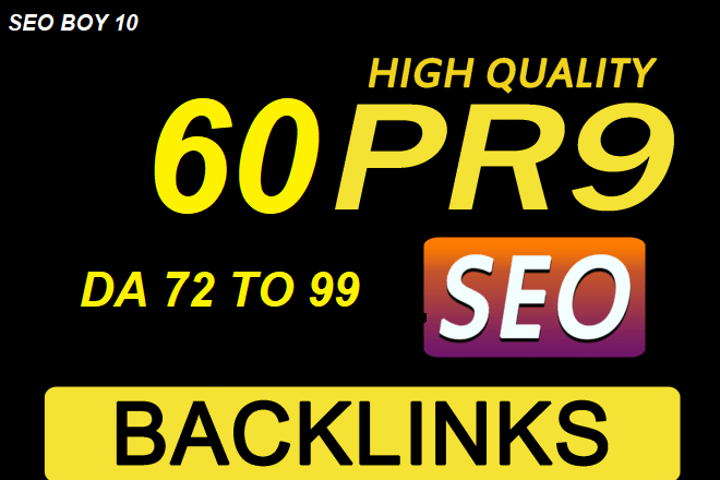 I will make 60 high authoriy DA pr9 white hat seo pro...