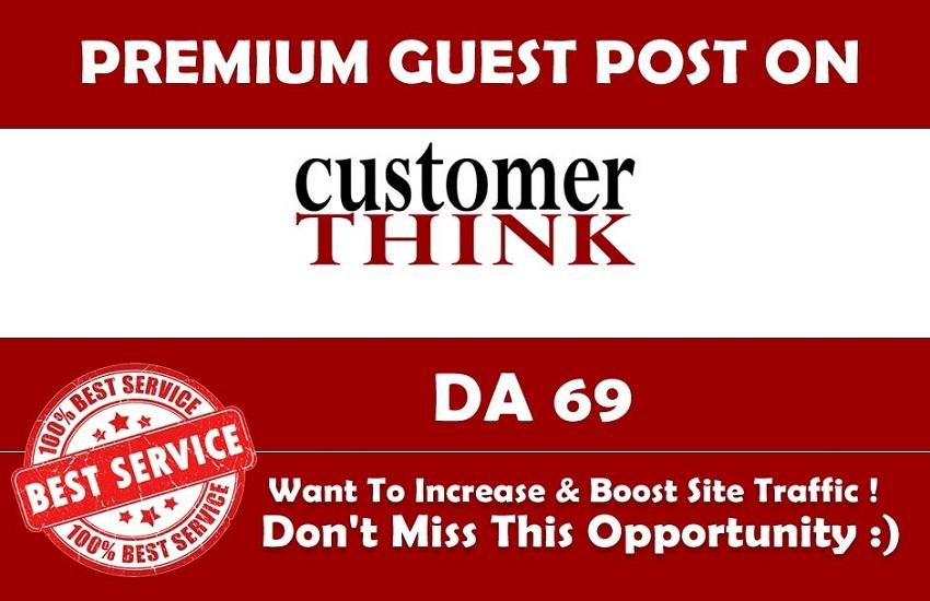 I will provide Guest Post on Customerthink. com with ...