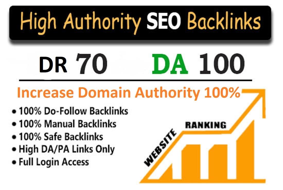 Increase your Domain Authority MOZ DR 70, DA 100 Plu...