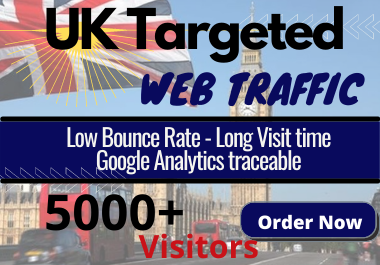 5000+ UK Keyword Targeted Long Visit time Web Traffic