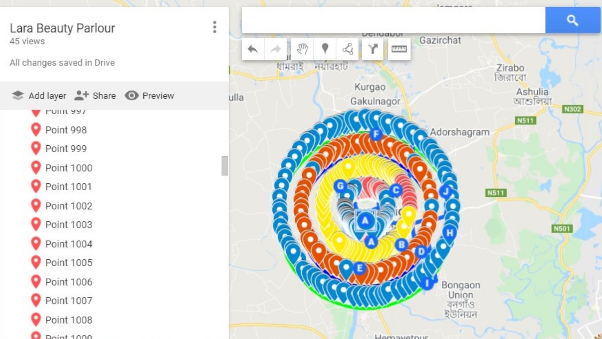 I will add 2000 google maps pointers on your google m...