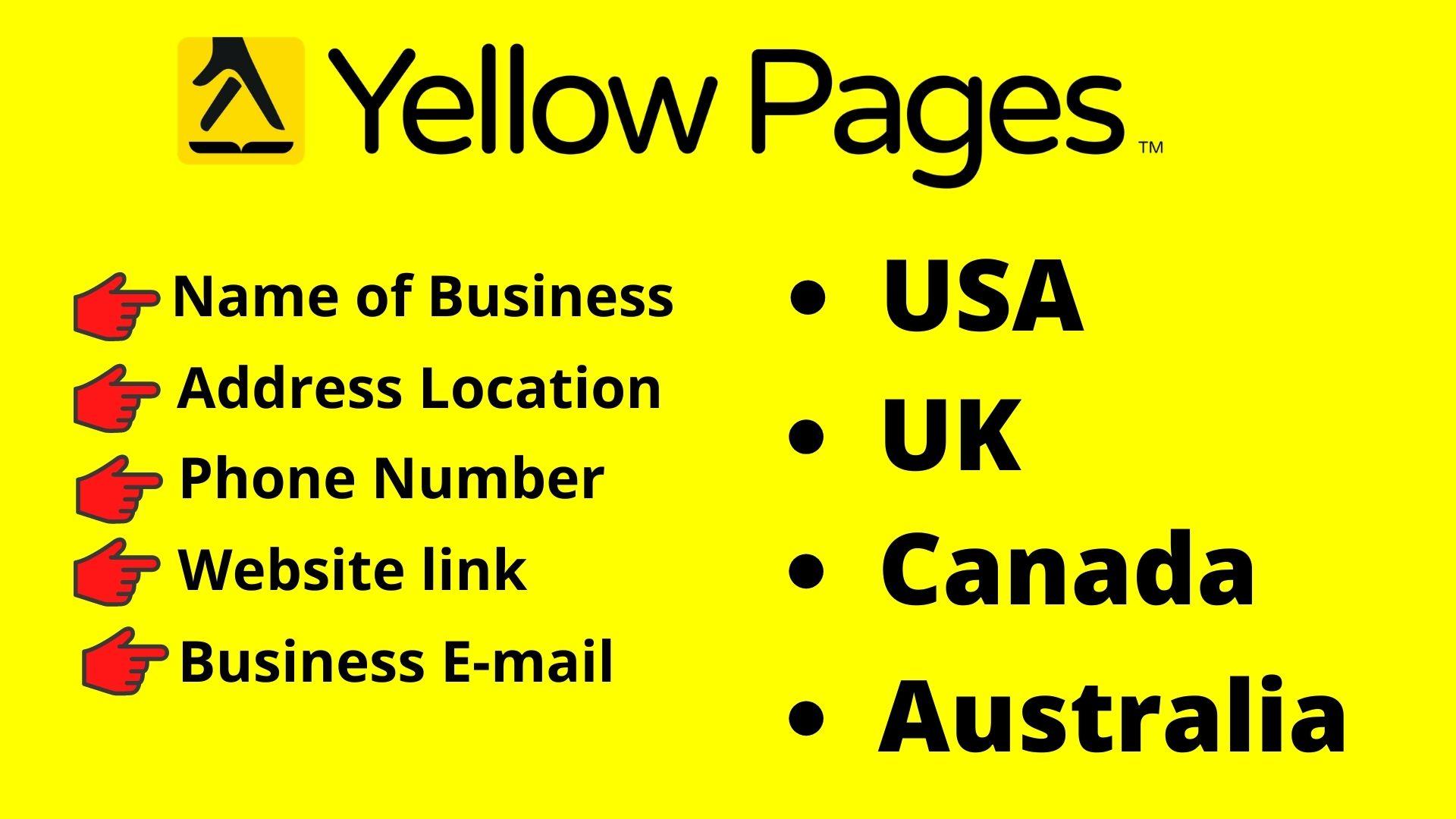 I will do Yellow page scraping to grow up your busine...