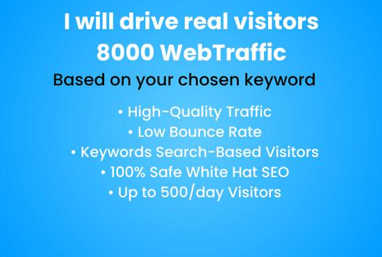 I will send 8000 USA traffic to your website or amazo...