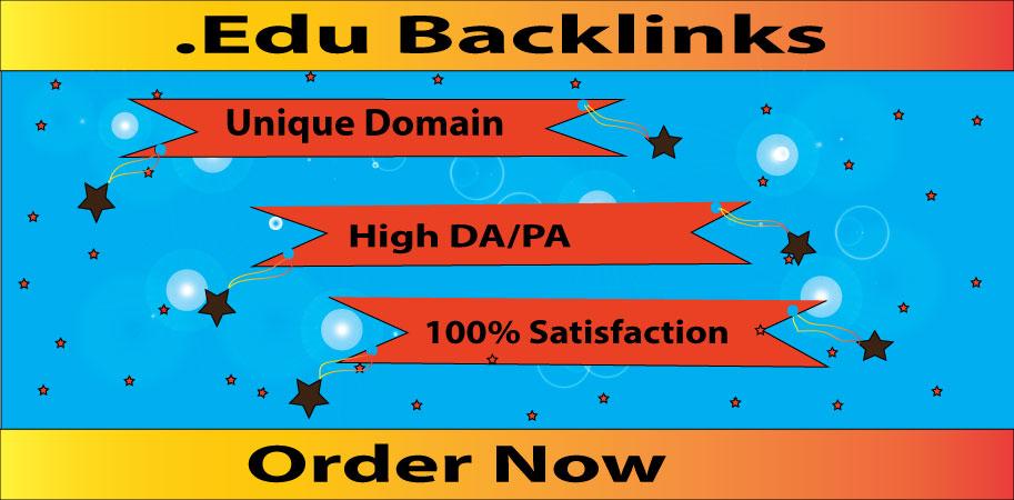 I will do 10 Edu Gov High DA SEO Backlinks Link build...