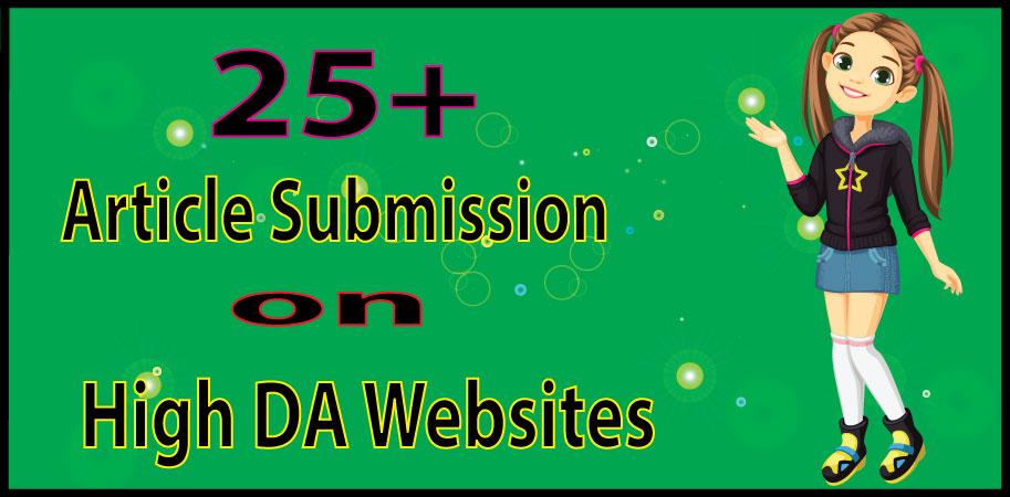 I Will Provide 25+ High Quality Article Submission SE...