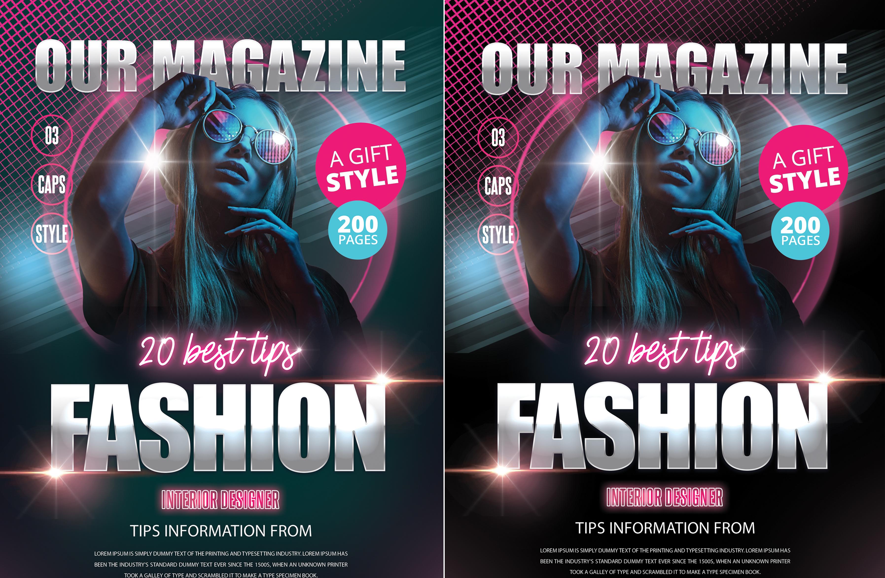 I will design eye Cathy magazine cover, layout exclu...