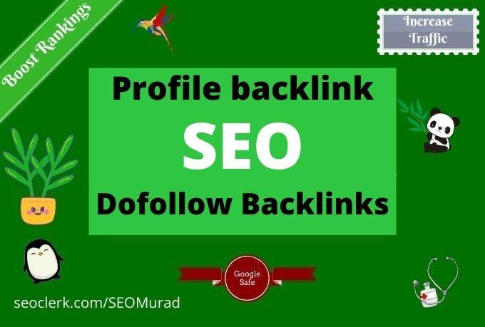 I will Create 30 profiles backlinks high authority do...