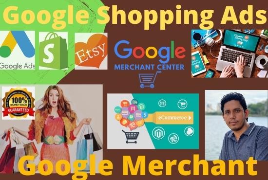 setup google merchant center and shopping ads with Ch...