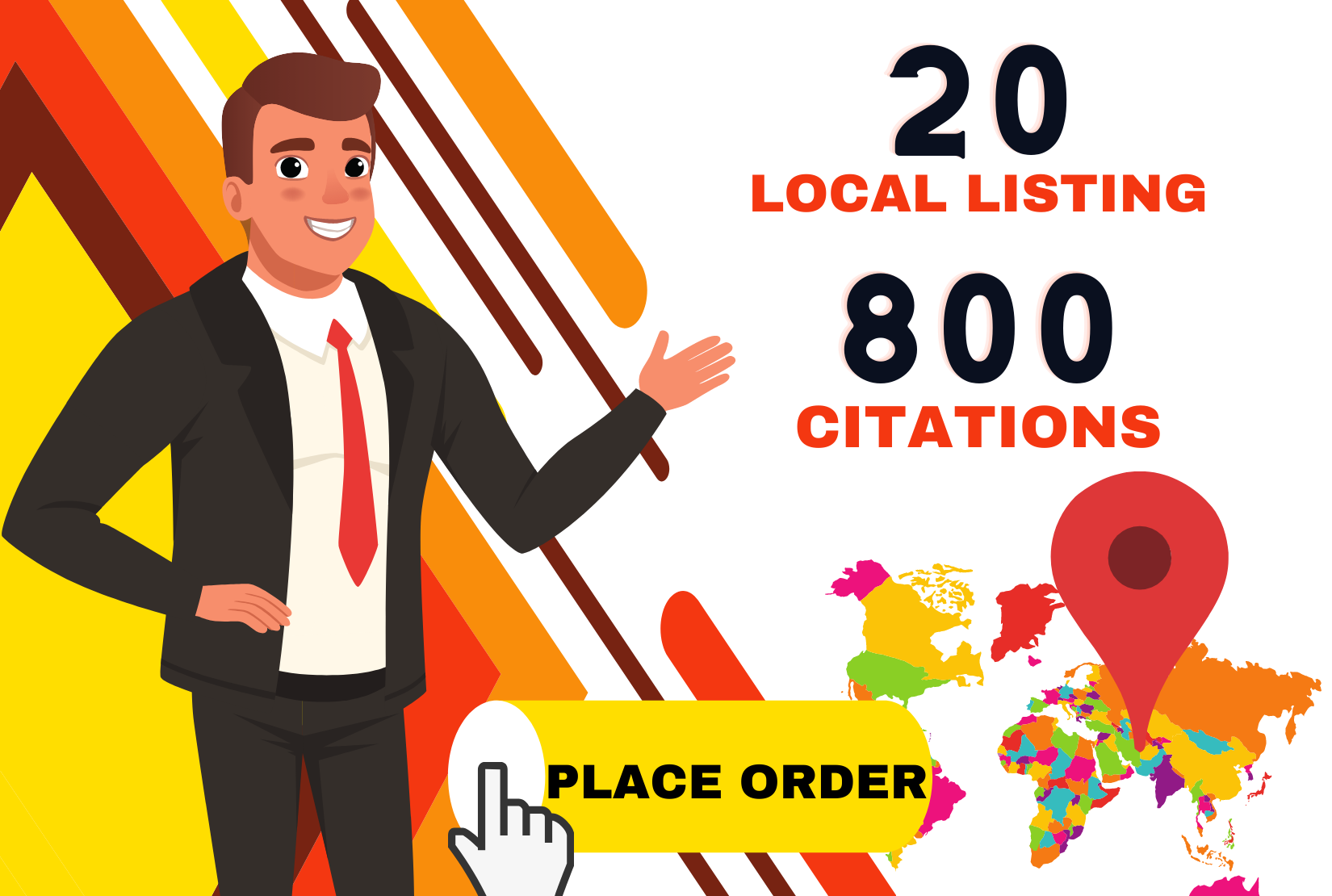 I will do local listing with 800 google map citations...