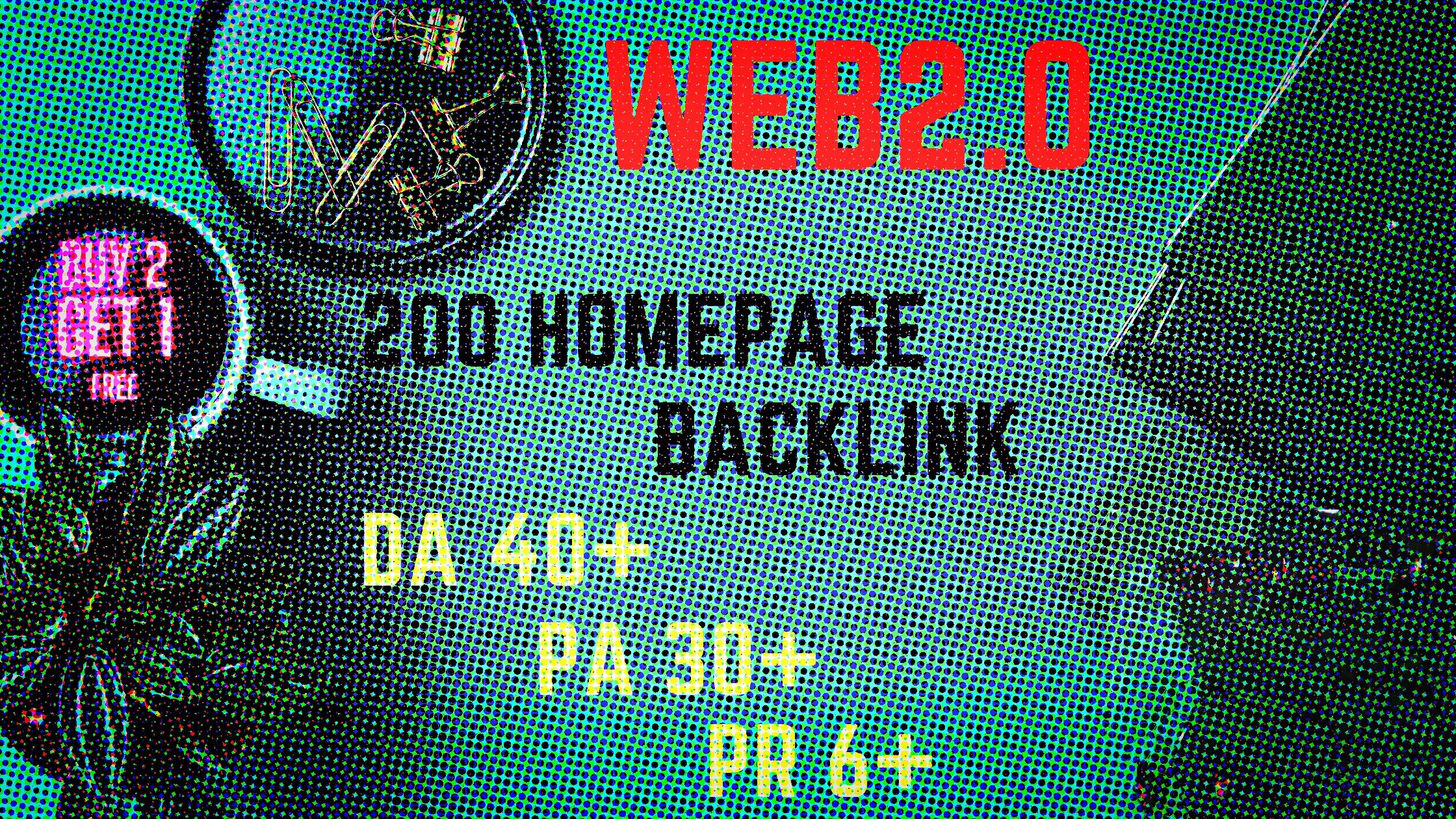 I will provide you DA 40+ PA 30+ PR 6+ Web2.0 200 hom...