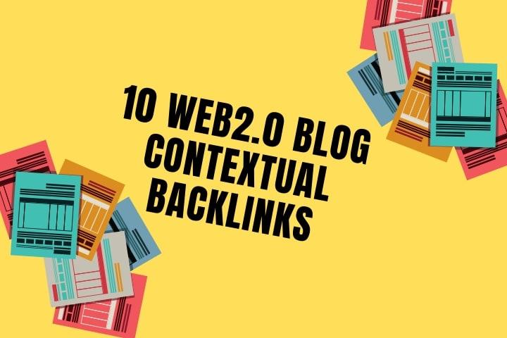 I will create 10 powerful SEO contextual backlinks, ...