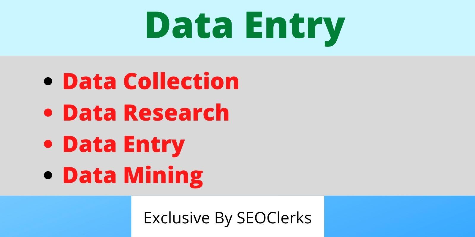 I Will Do Data entry For Your Business and Your Deman...