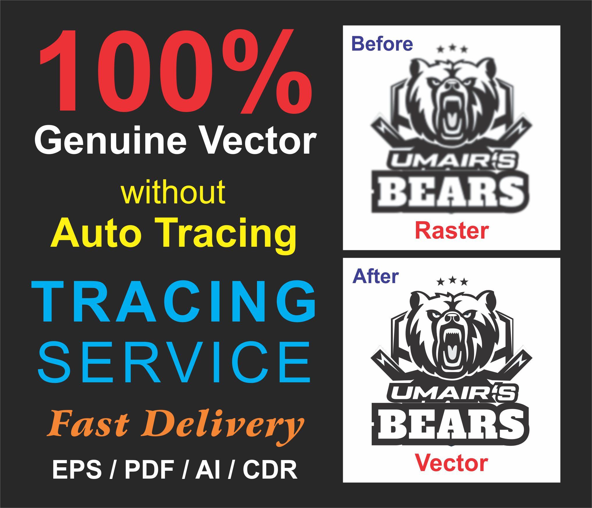 I will redraw, tracing, logo redraw, raster to vec...