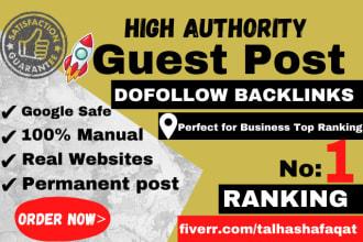 I will provide high da 40plus guest post for improve ...