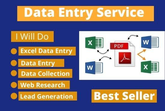 I Will Do Perfect copy paste, Excel data entry Works...