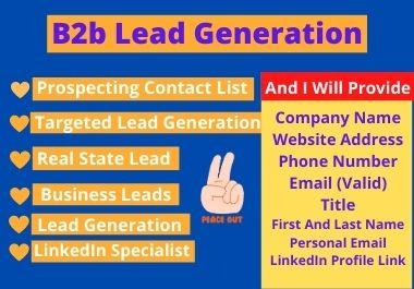 I Will Do B2b Lead Generation And collect real estate...