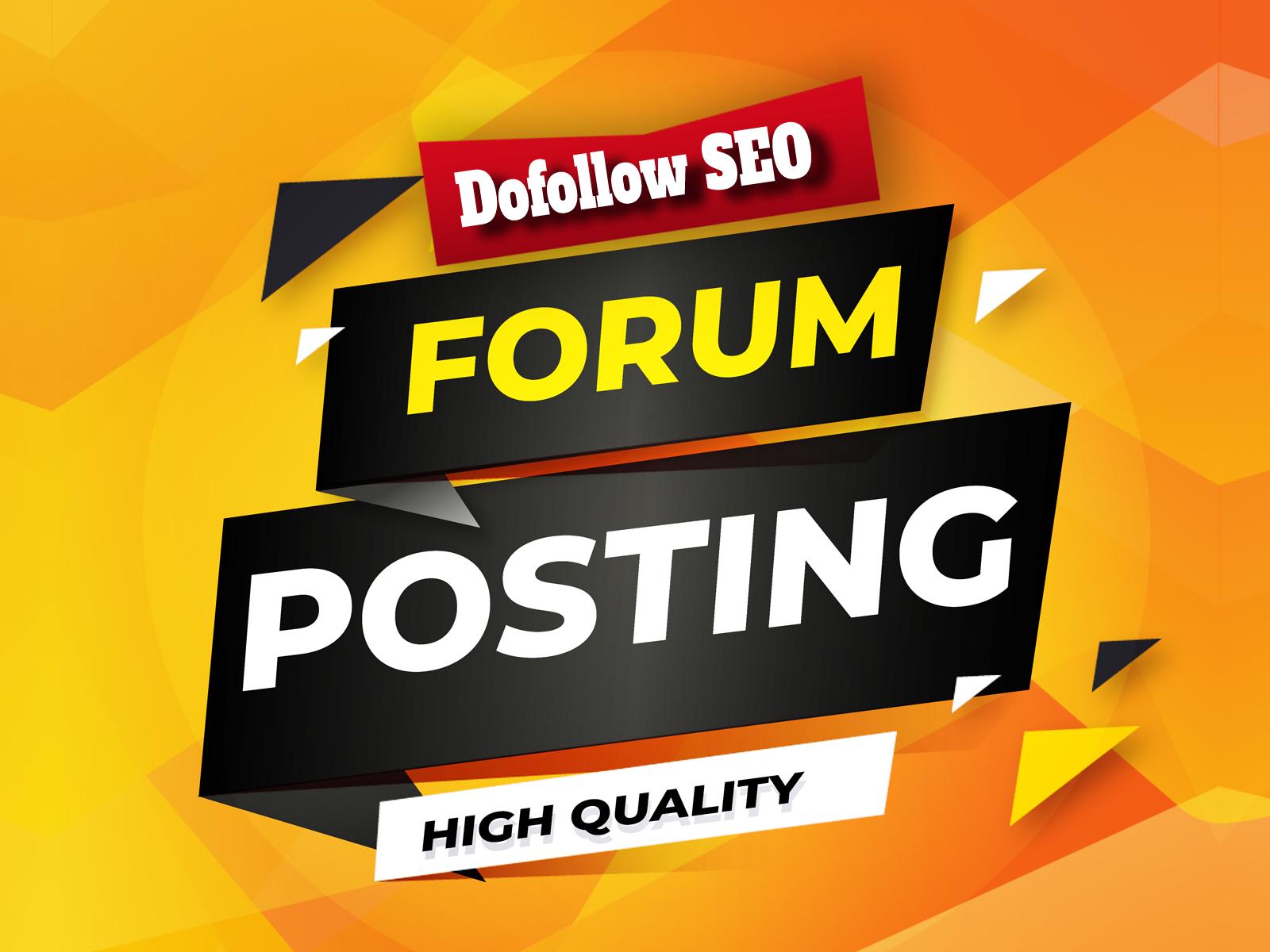 I will Create 20 Forum Posting Backlinks