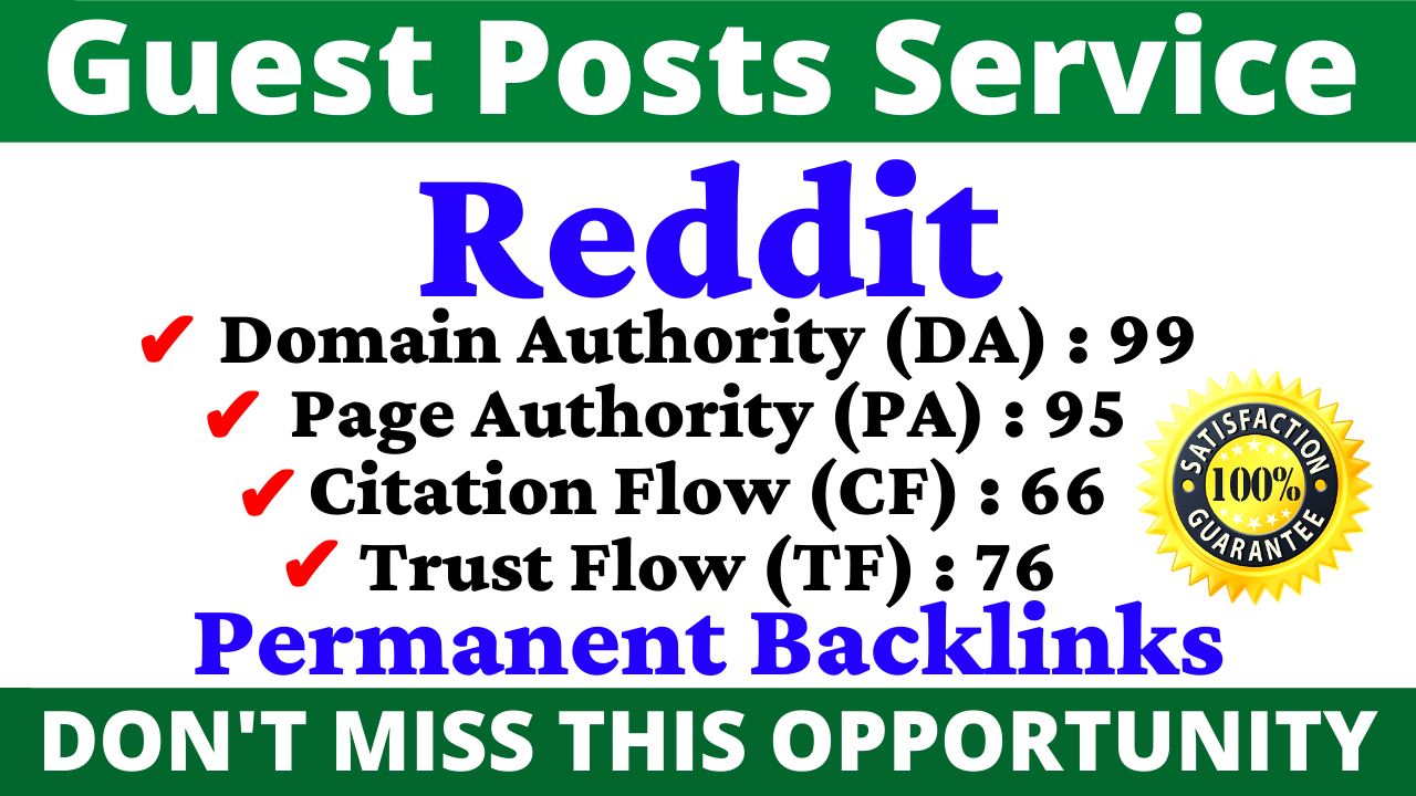 Write And Publish Guest Post On Reddit DA 99, PA 95 ...