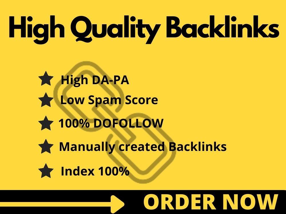 I will create high authority do follow backlinks