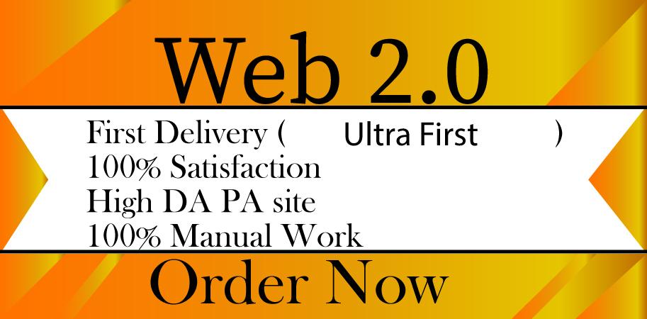 I will create 10 web 2. 0 high authority Dofollow web...