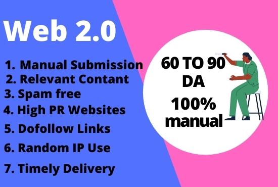 I will build 50 contextual web2.0 high-quality SEO do...