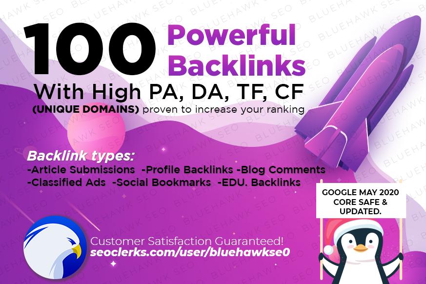 Powerful 100 Unique Domain High Authority SEO Backlin...