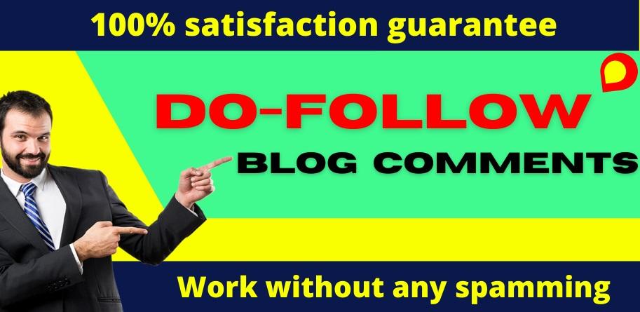 I will create 50+ do follow blog comments back links ...